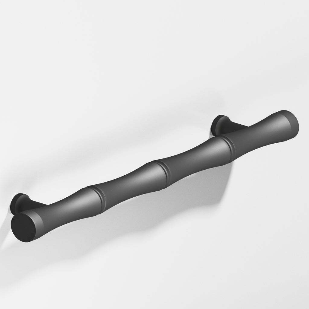 Colonial Bronze Series 280 3" Bamboo Cabinet Pull With Flared Posts Matte Graphite / 3"