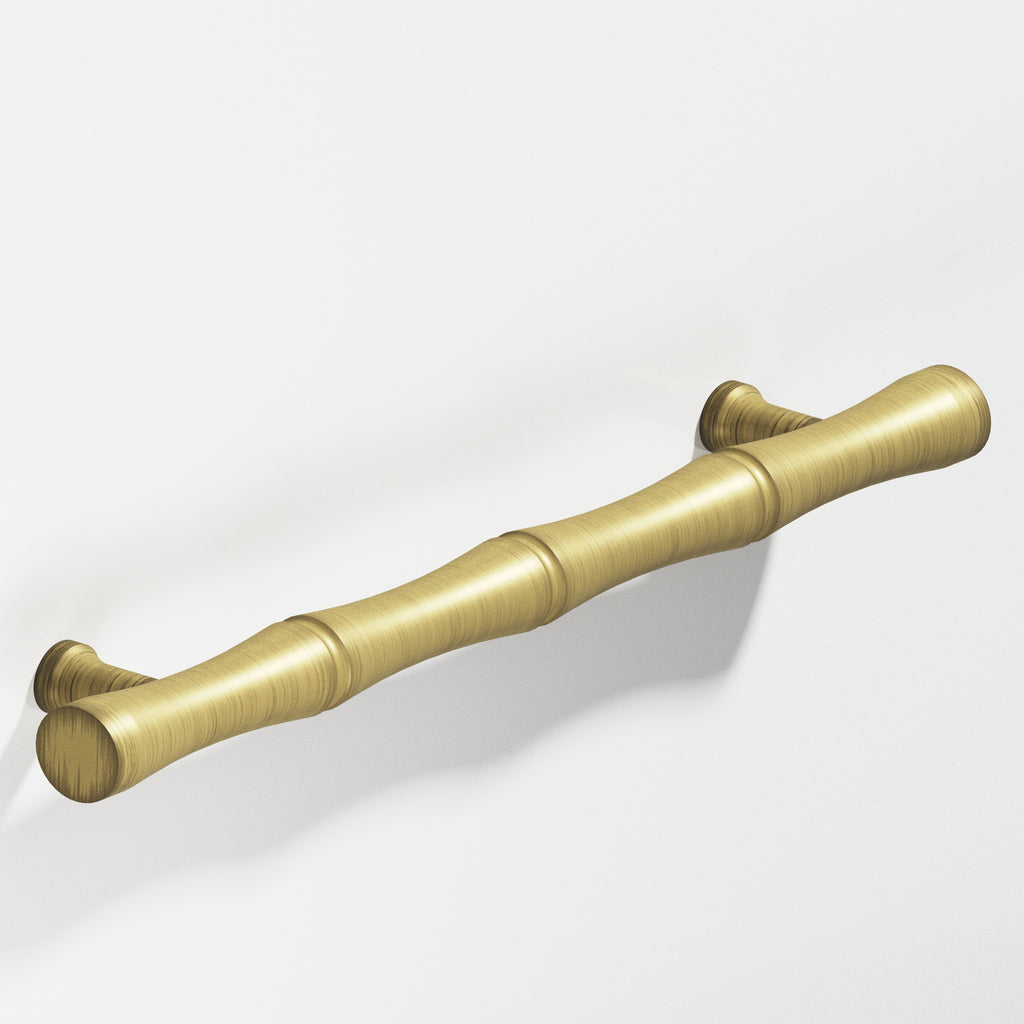 Colonial Bronze Series 280 3" Bamboo Cabinet Pull With Flared Posts Matte Antique Satin Brass / 3"