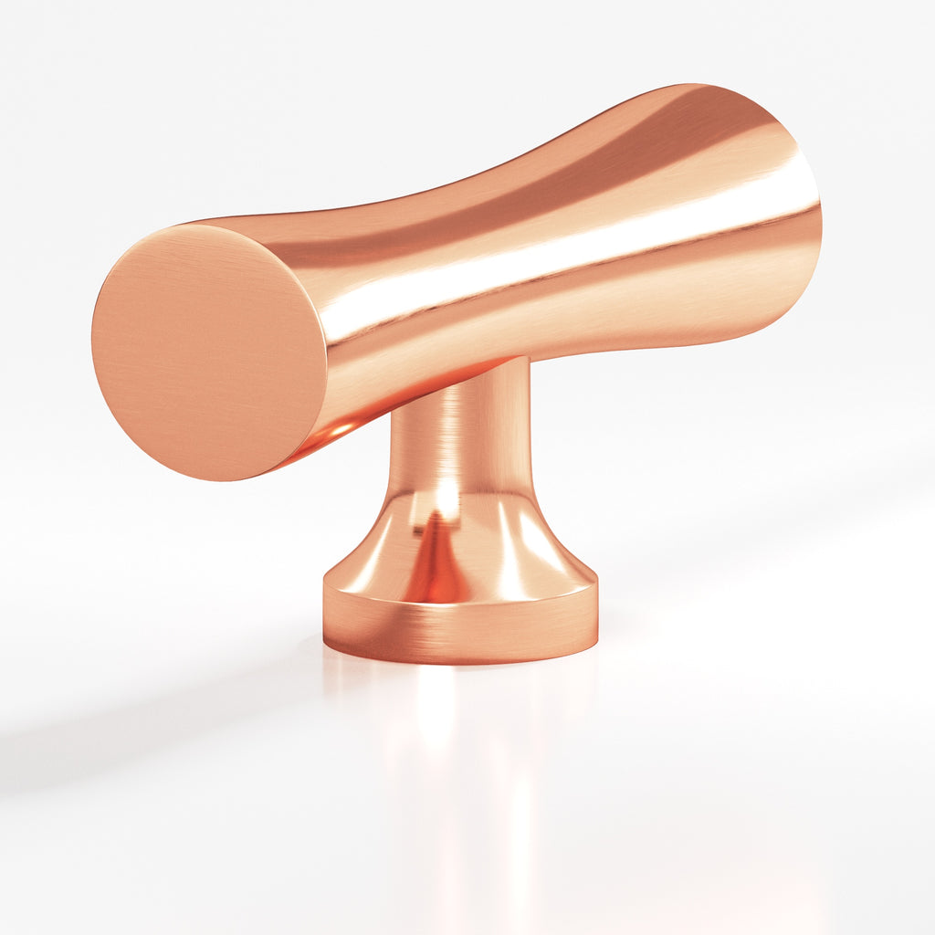 Colonial Bronze Series 290 2" Hourglass Cabinet T-Knob With Flared Post Satin Copper / 2"