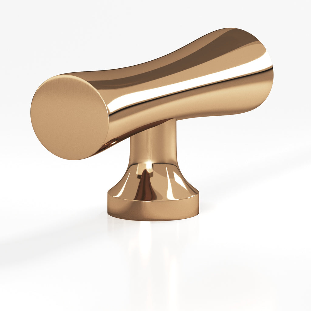 Colonial Bronze Series 290 2" Hourglass Cabinet T-Knob With Flared Post Polished Bronze / 2"