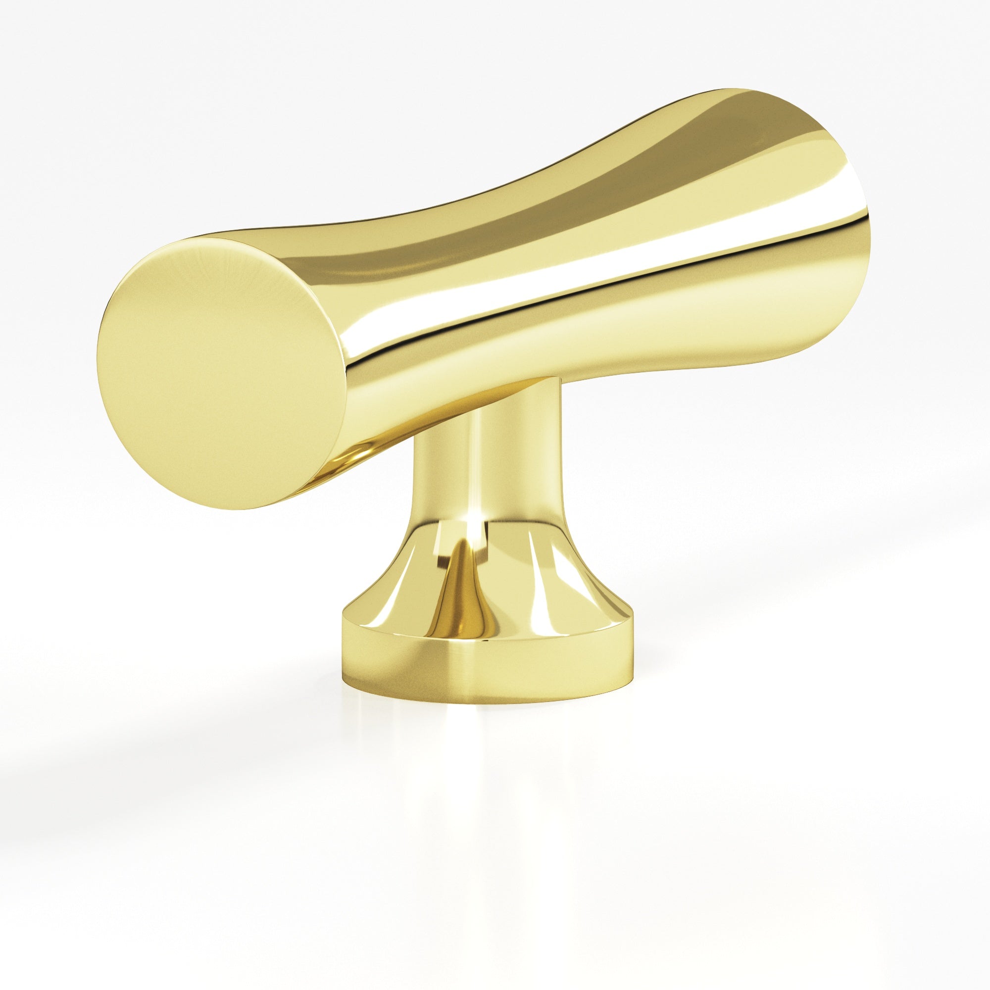 Colonial Bronze Series 290 2" Hourglass Cabinet T-Knob With Flared Post Polished Brass / 2"