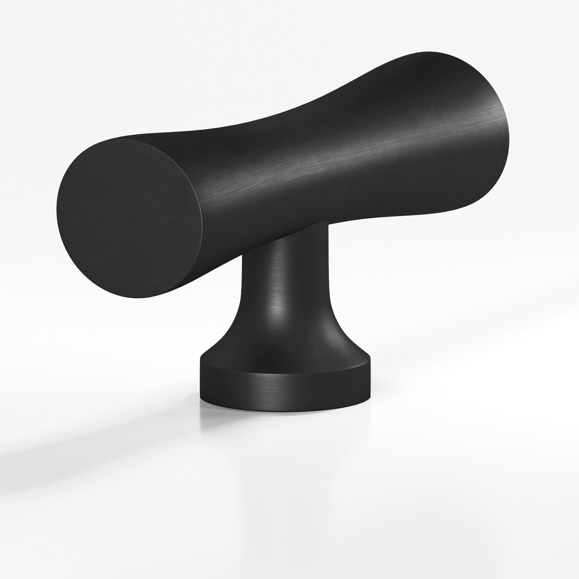 Colonial Bronze Series 290 2" Hourglass Cabinet T-Knob With Flared Post Matte Satin Black / 2"