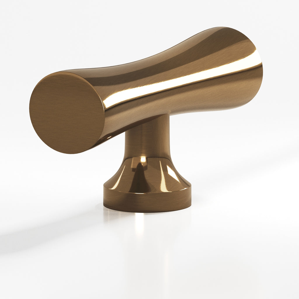 Colonial Bronze Series 290 2" Hourglass Cabinet T-Knob With Flared Post Light Statuary Bronze / 2"