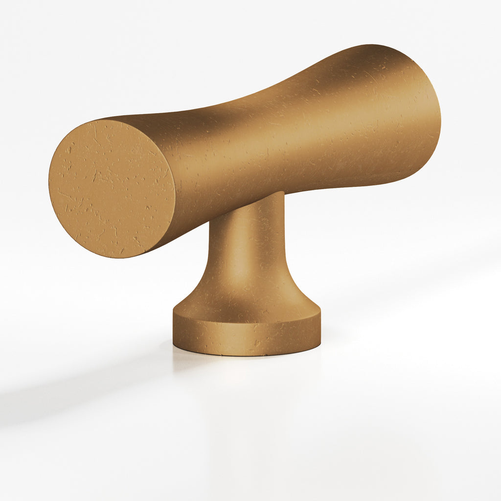 Colonial Bronze Series 290 2" Hourglass Cabinet T-Knob With Flared Post Distressed Light Statuary Bronze / 2"