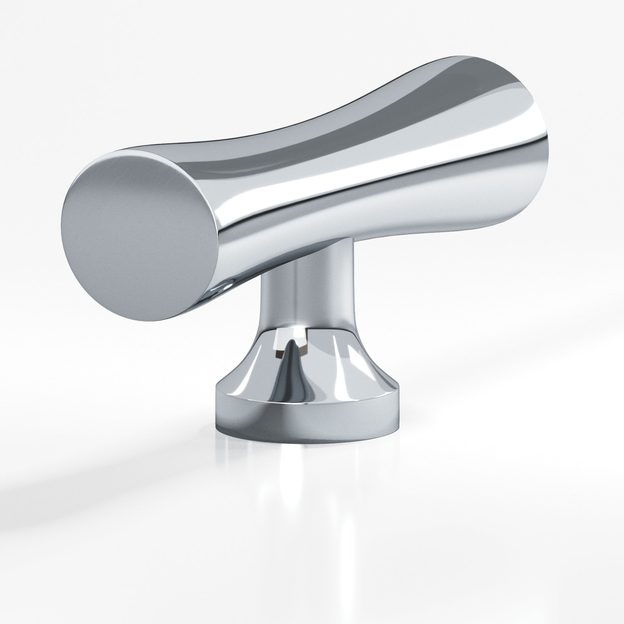 Colonial Bronze Series 290 2" Hourglass Cabinet T-Knob With Flared Post Polished Chrome / 2"