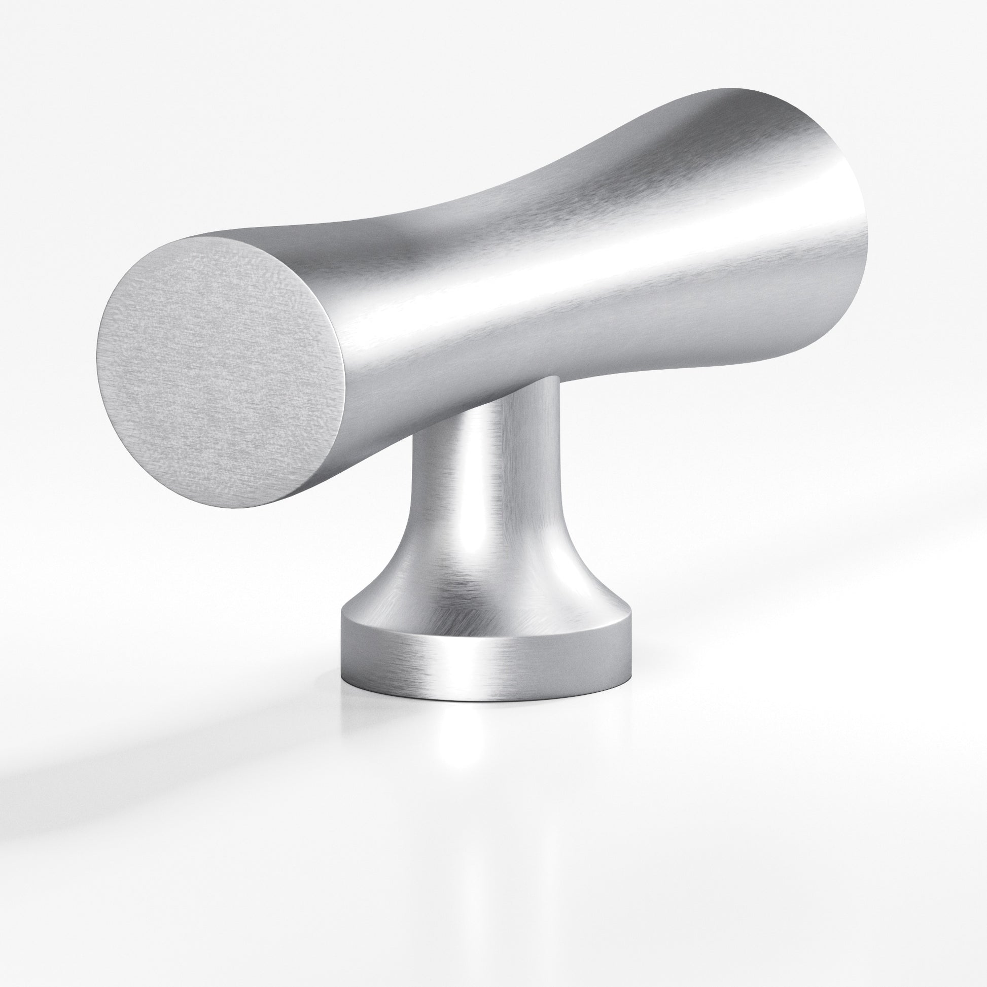 Colonial Bronze Series 290 2" Hourglass Cabinet T-Knob With Flared Post Matte Satin Chrome / 2"