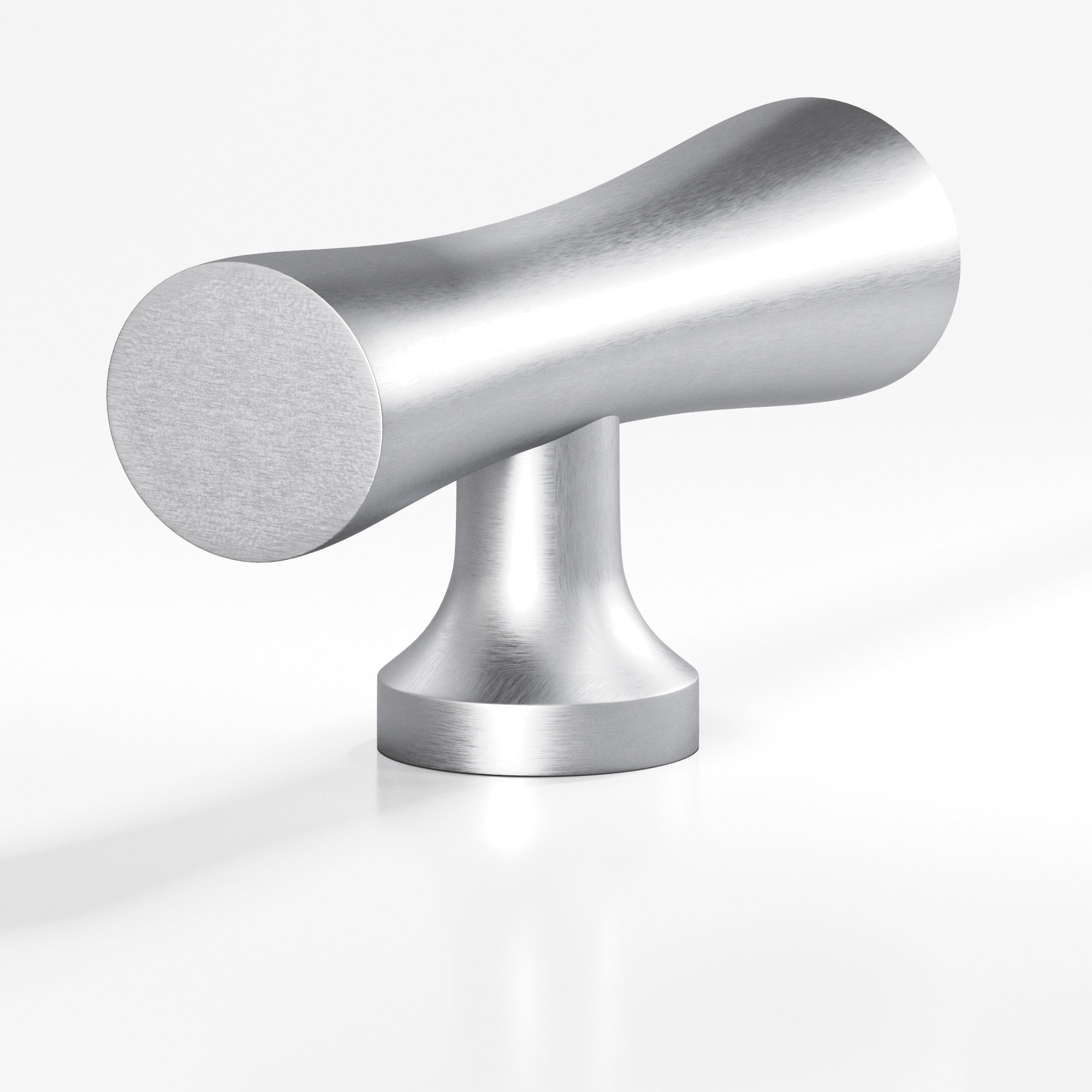 Colonial Bronze Series 290 2" Hourglass Cabinet T-Knob With Flared Post Matte Satin Chrome / 2"