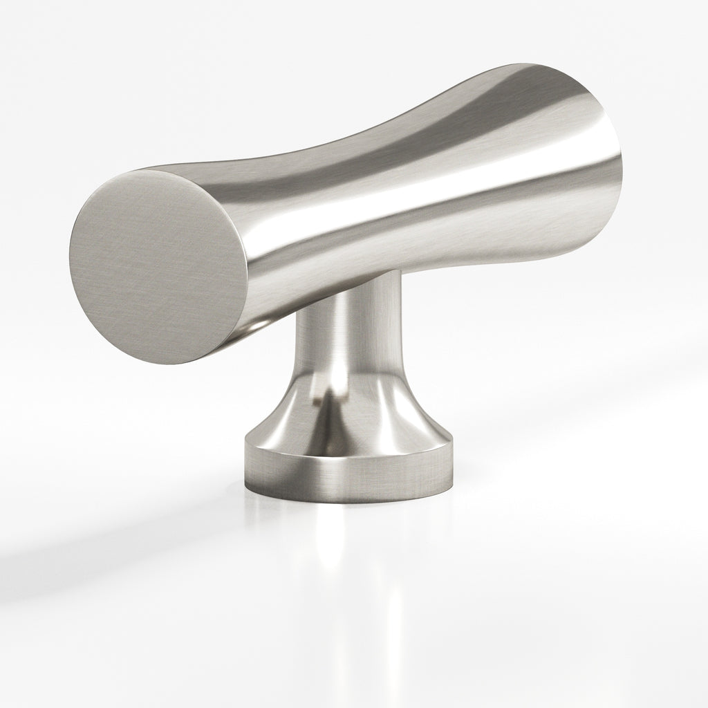 Colonial Bronze Series 290 2" Hourglass Cabinet T-Knob With Flared Post Satin Nickel / 2"