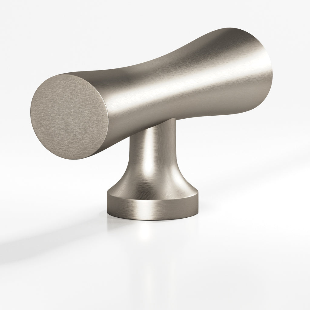 Colonial Bronze Series 290 2" Hourglass Cabinet T-Knob With Flared Post Matte Pewter / 2"
