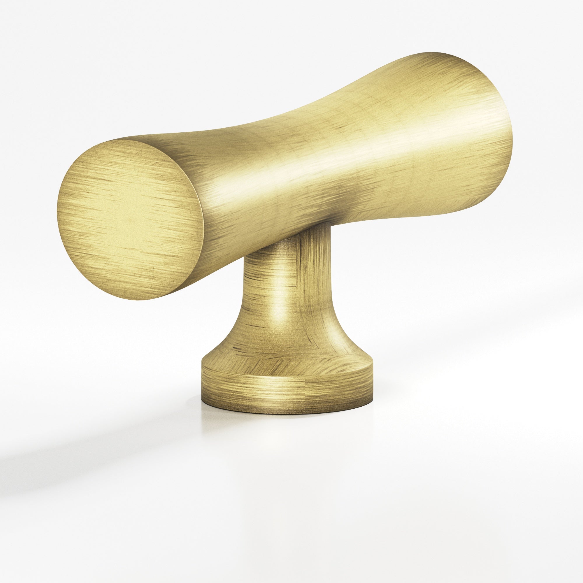 Colonial Bronze Series 290 2" Hourglass Cabinet T-Knob With Flared Post Matte Antique Satin Brass / 2"