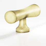 Colonial Bronze Series 290 2" Hourglass Cabinet T-Knob With Flared Post Distressed Antique Brass / 2"