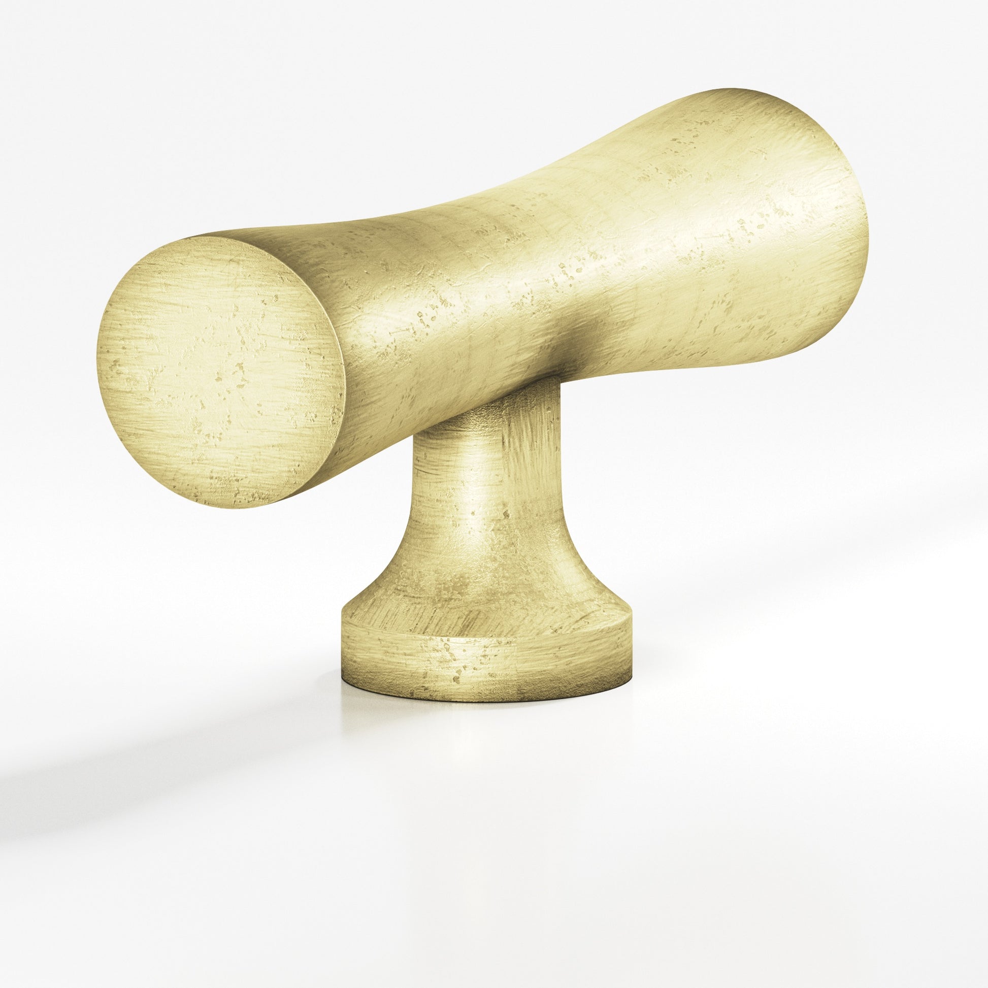 Colonial Bronze Series 290 2" Hourglass Cabinet T-Knob With Flared Post Distressed Antique Brass / 2"