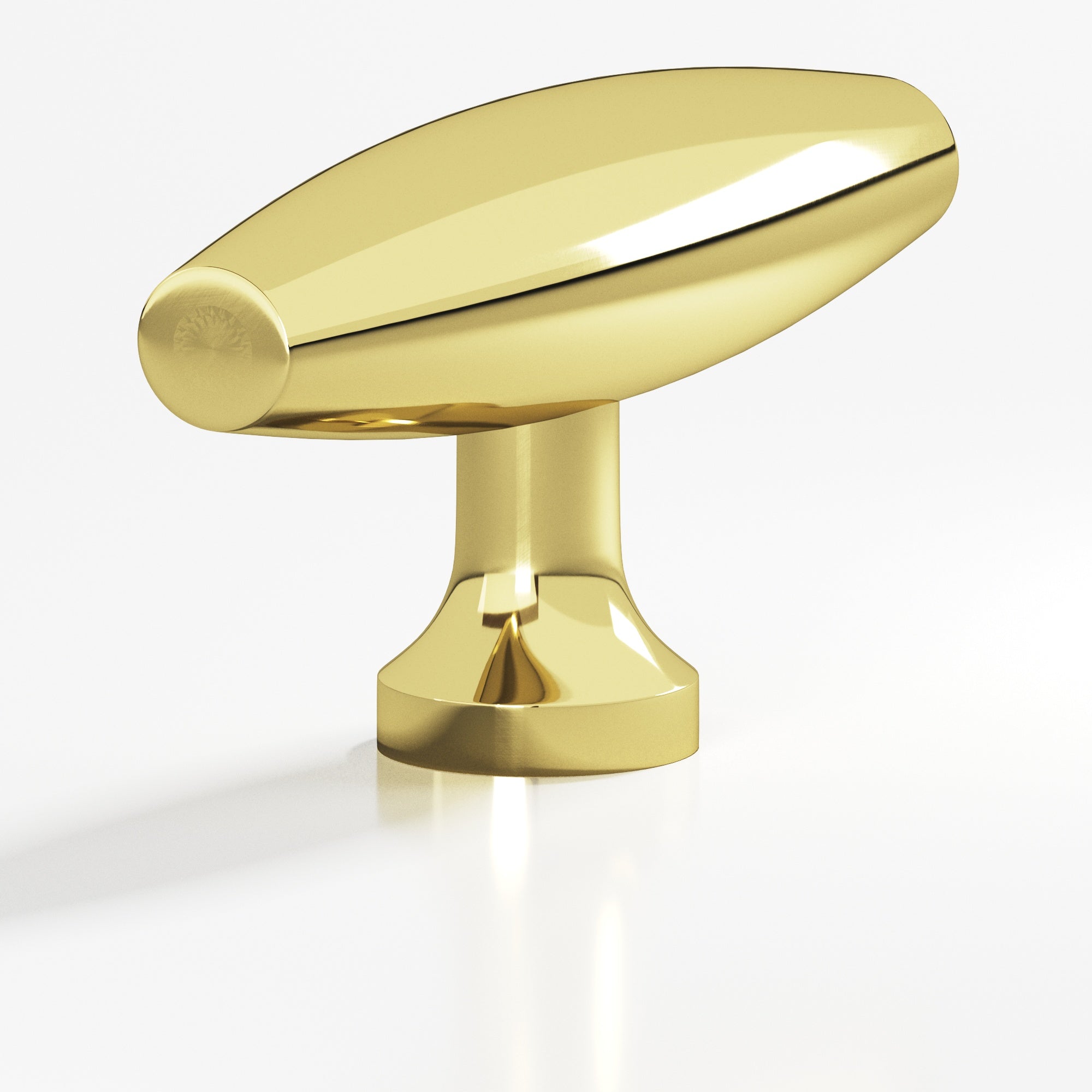 Colonial Bronze Series 291 2" Cigar Cabinet T-Knob With Flared Post Polished Brass / 2"