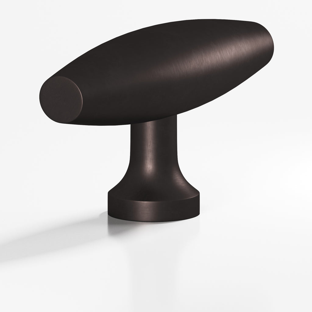 Colonial Bronze Series 291 2" Cigar Cabinet T-Knob With Flared Post Matte Dark Statuary Bronze / 2"