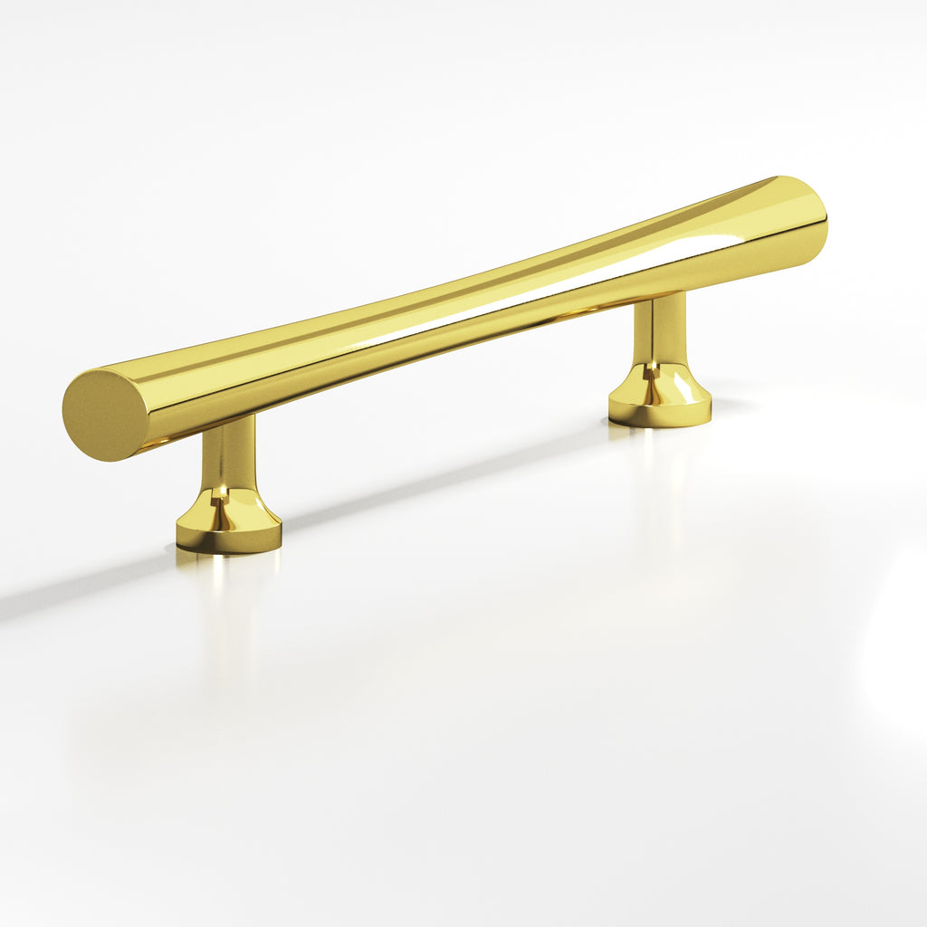 Colonial Bronze Series 296 4" Hourglass Cabinet Pull With Flared Posts French Gold / 4"