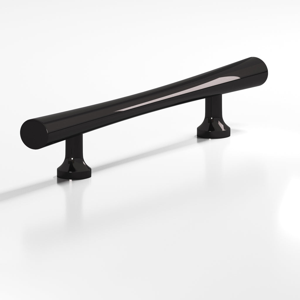 Colonial Bronze Series 296 6" Hourglass Cabinet Pull With Flared Posts Satin Black / 6"