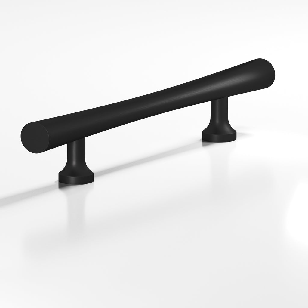 Colonial Bronze Series 292 6" Hourglass Cabinet Pull With Flared Posts Matte Satin Black / 6"