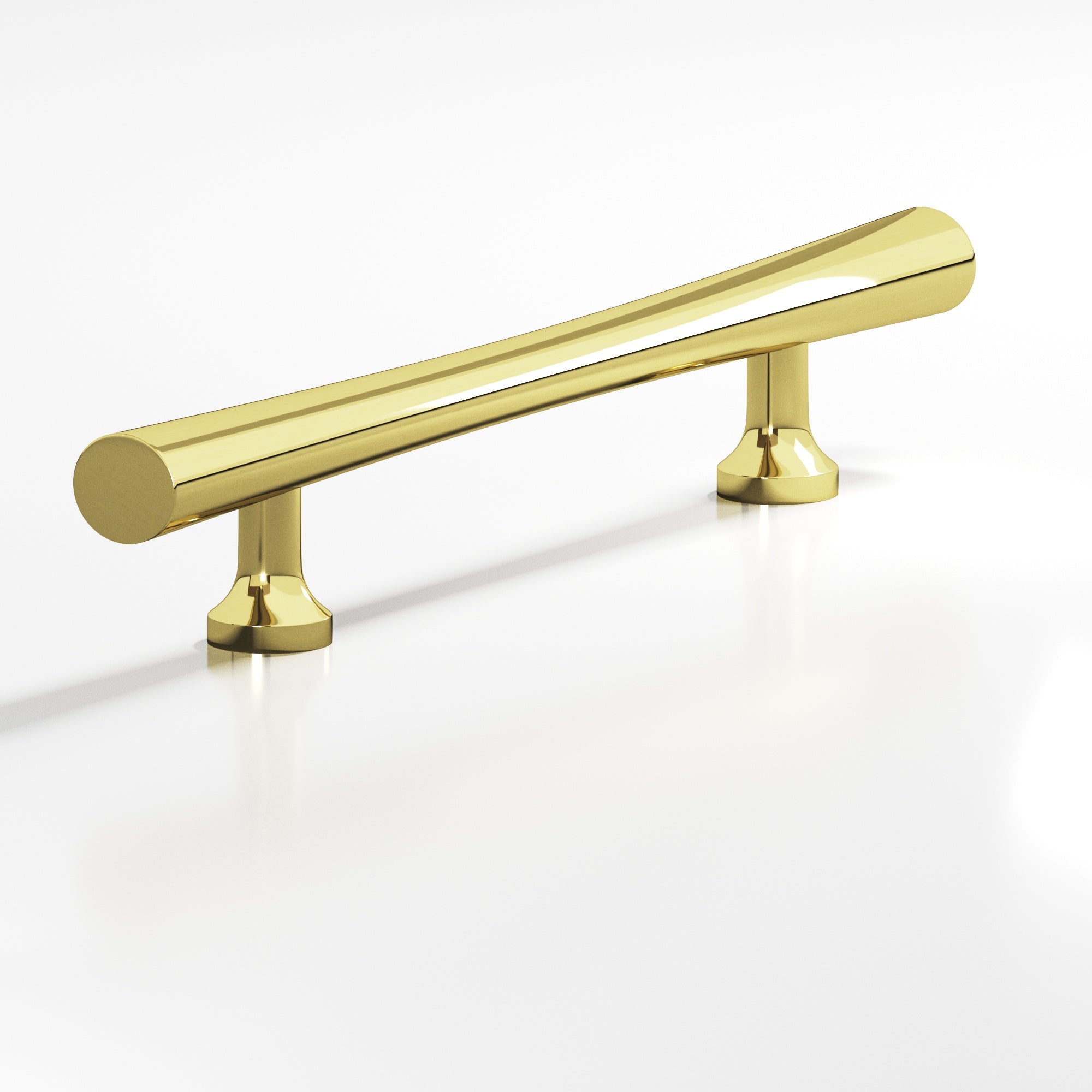 Colonial Bronze Series 292 4" Hourglass Cabinet Pull With Flared Posts Unlacquered Polished Brass / 4"