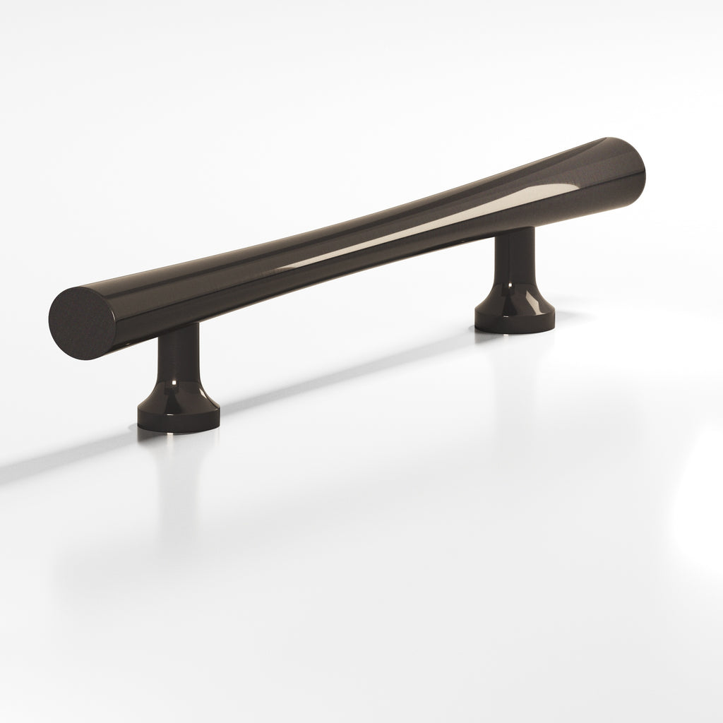 Colonial Bronze Series 296 4" Hourglass Cabinet Pull With Flared Posts Dark Statuary Bronze / 4"