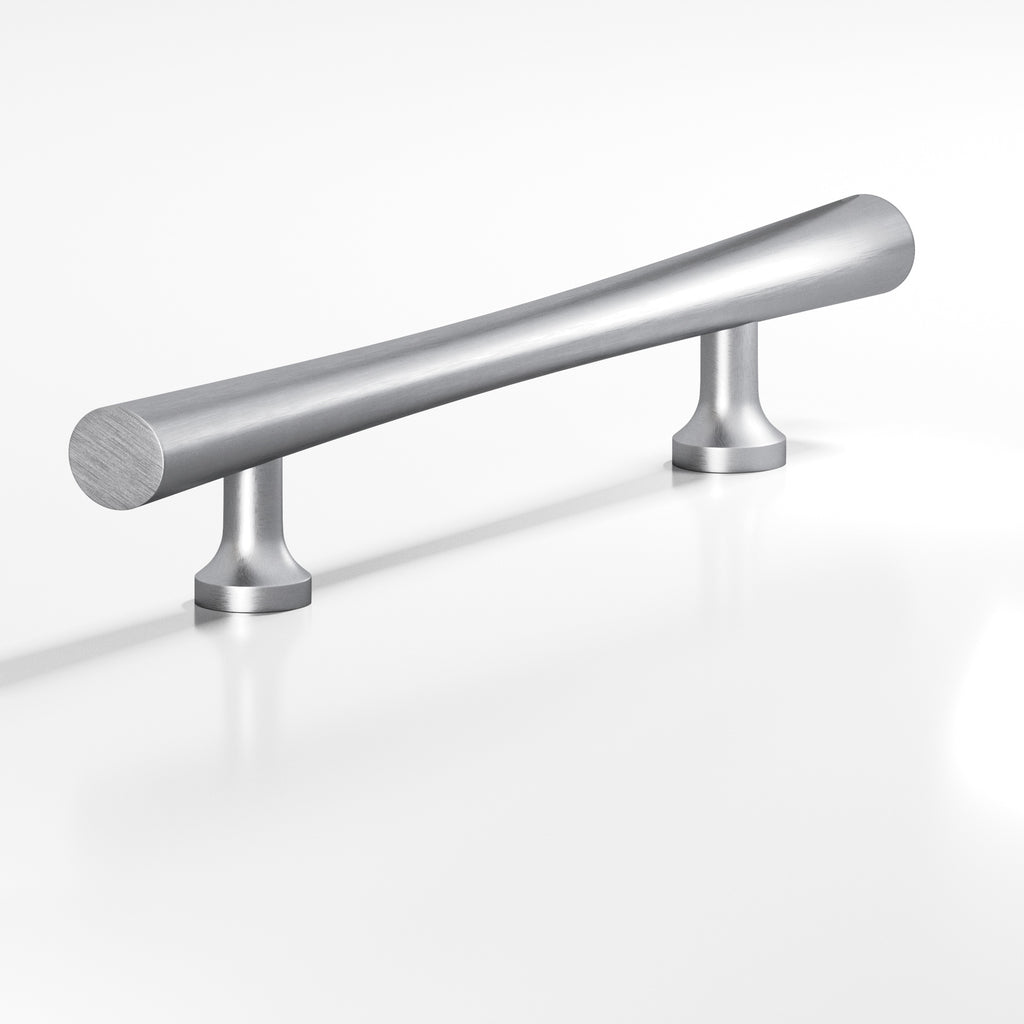 Colonial Bronze Series 294 8" Hourglass Cabinet Pull With Flared Posts Matte Satin Chrome / 8"