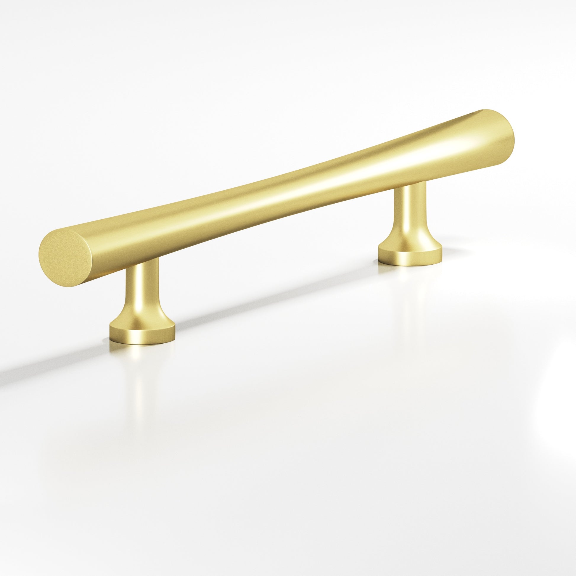 Colonial Bronze Series 292 4" Hourglass Cabinet Pull With Flared Posts Matte Satin Brass / 4"