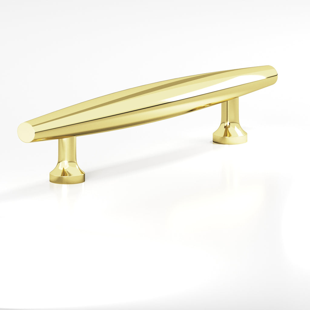 Colonial Bronze Series 293 4" Cigar Cabinet Pull With Flared Posts Polished Brass / 4"