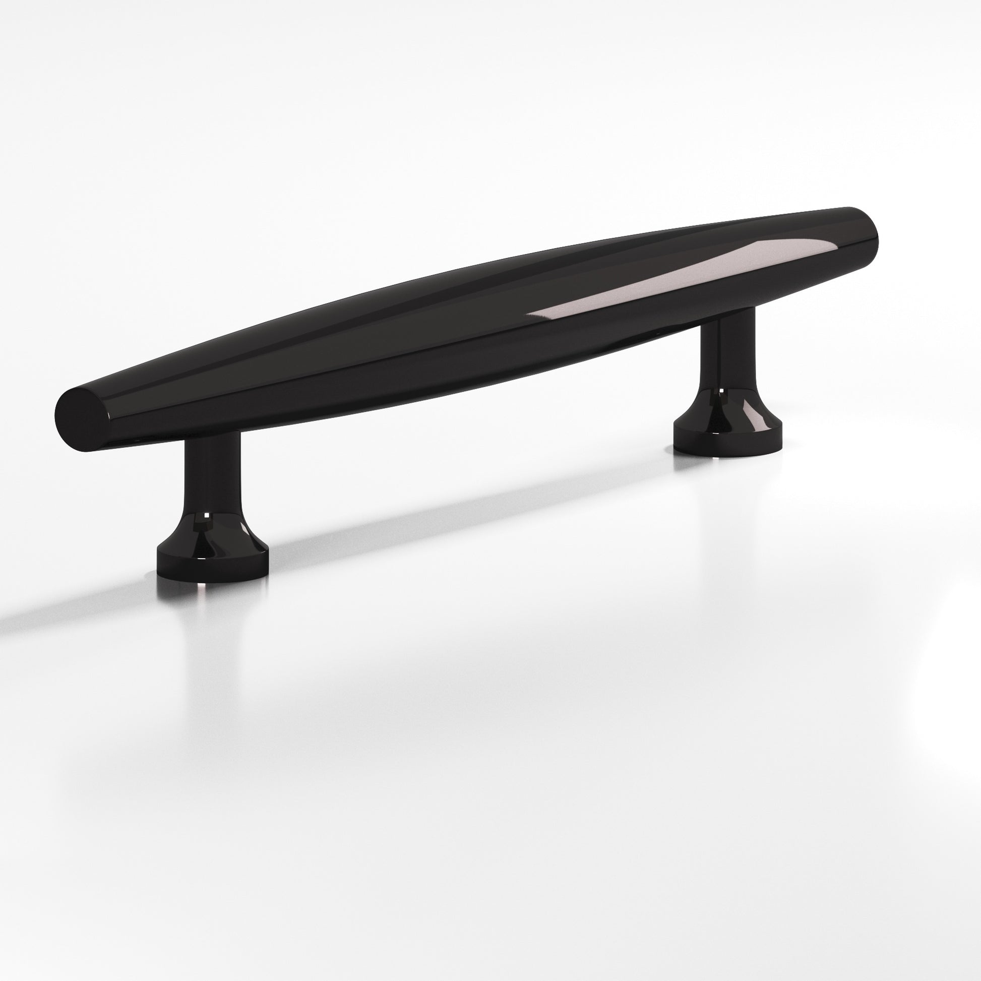 Colonial Bronze Series 297 4" Cigar Cabinet Pull With Flared Posts Satin Black / 4"