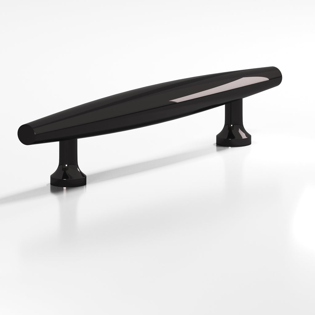 Colonial Bronze Series 293 6" Cigar Cabinet Pull With Flared Posts Satin Black / 6"
