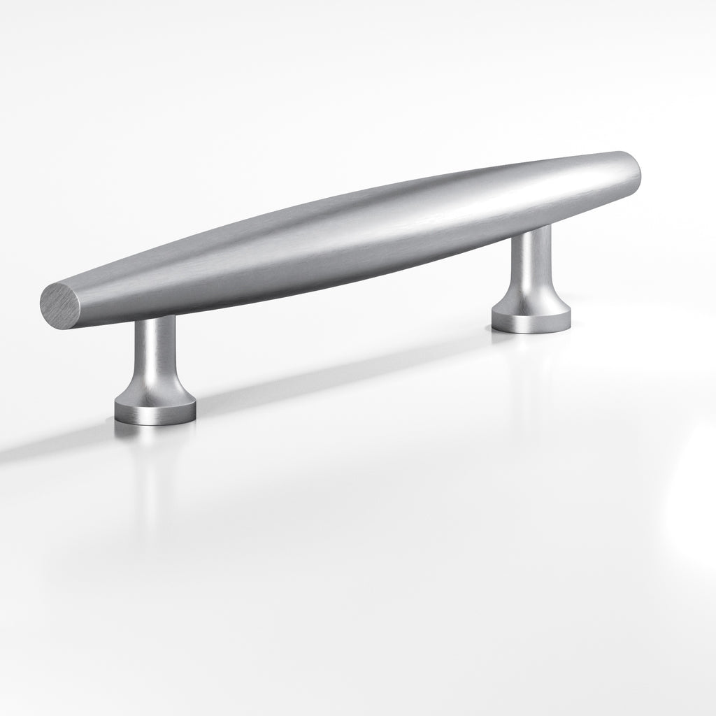 Colonial Bronze Series 293 6" Cigar Cabinet Pull With Flared Posts Matte Satin Chrome / 6"