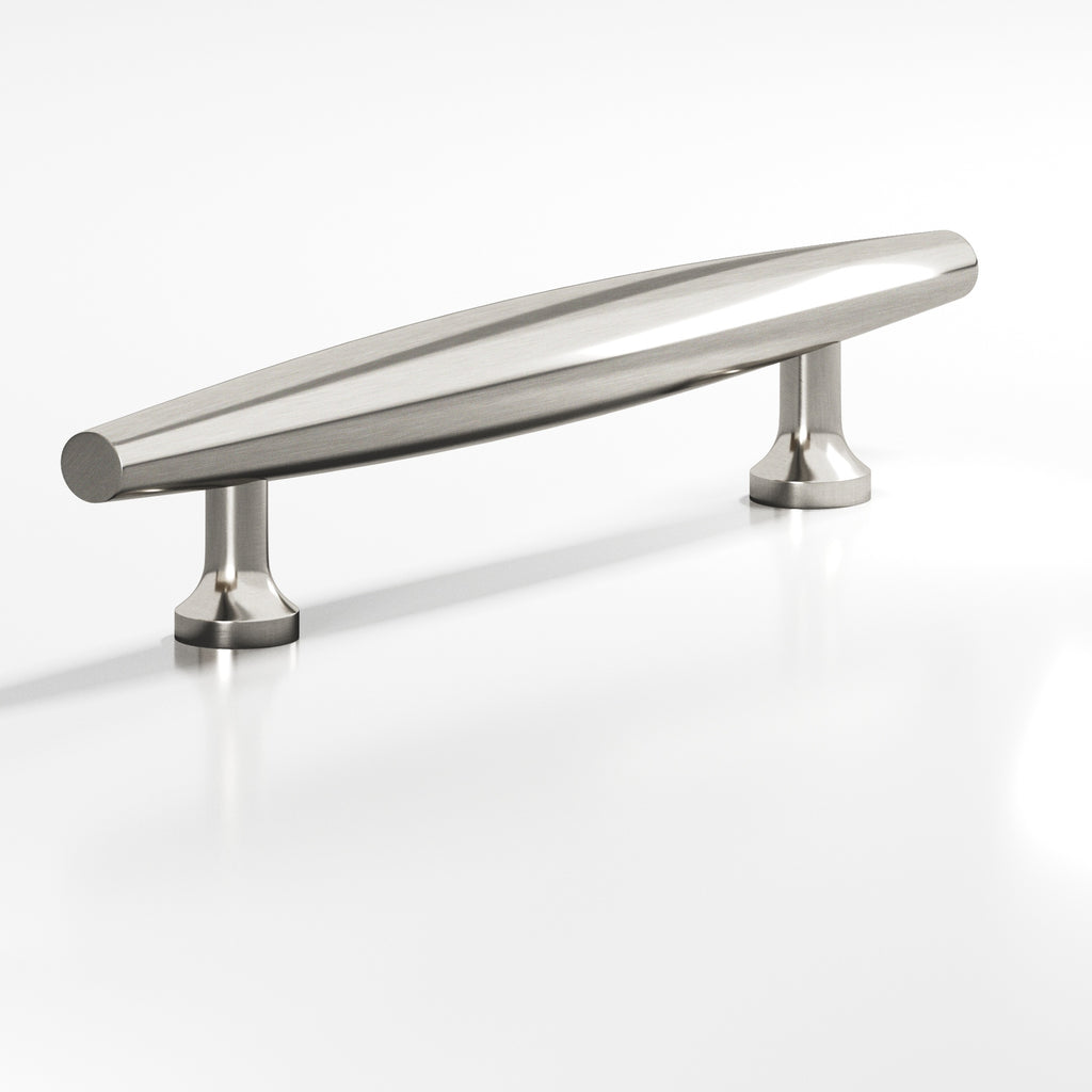 Colonial Bronze Series 293 4" Cigar Cabinet Pull With Flared Posts Satin Nickel / 4"