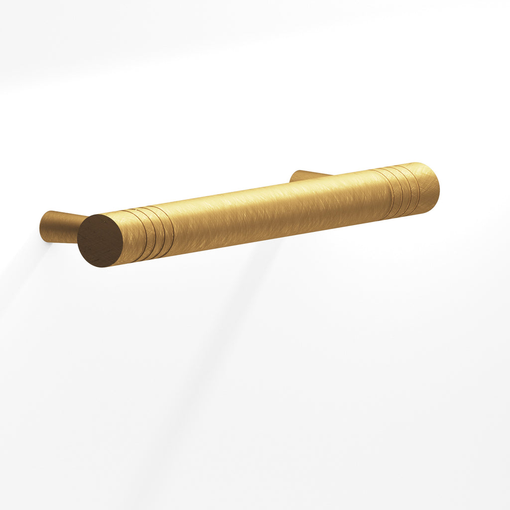 Colonial Bronze Series 304 6" Round Grooved Cabinet Pull With Tapered Posts Weathered Brass / 6"