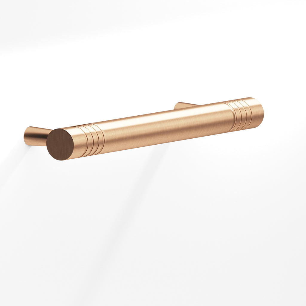 Colonial Bronze Series 304 8" Round Grooved Cabinet Pull With Tapered Posts Satin Bronze / 8"