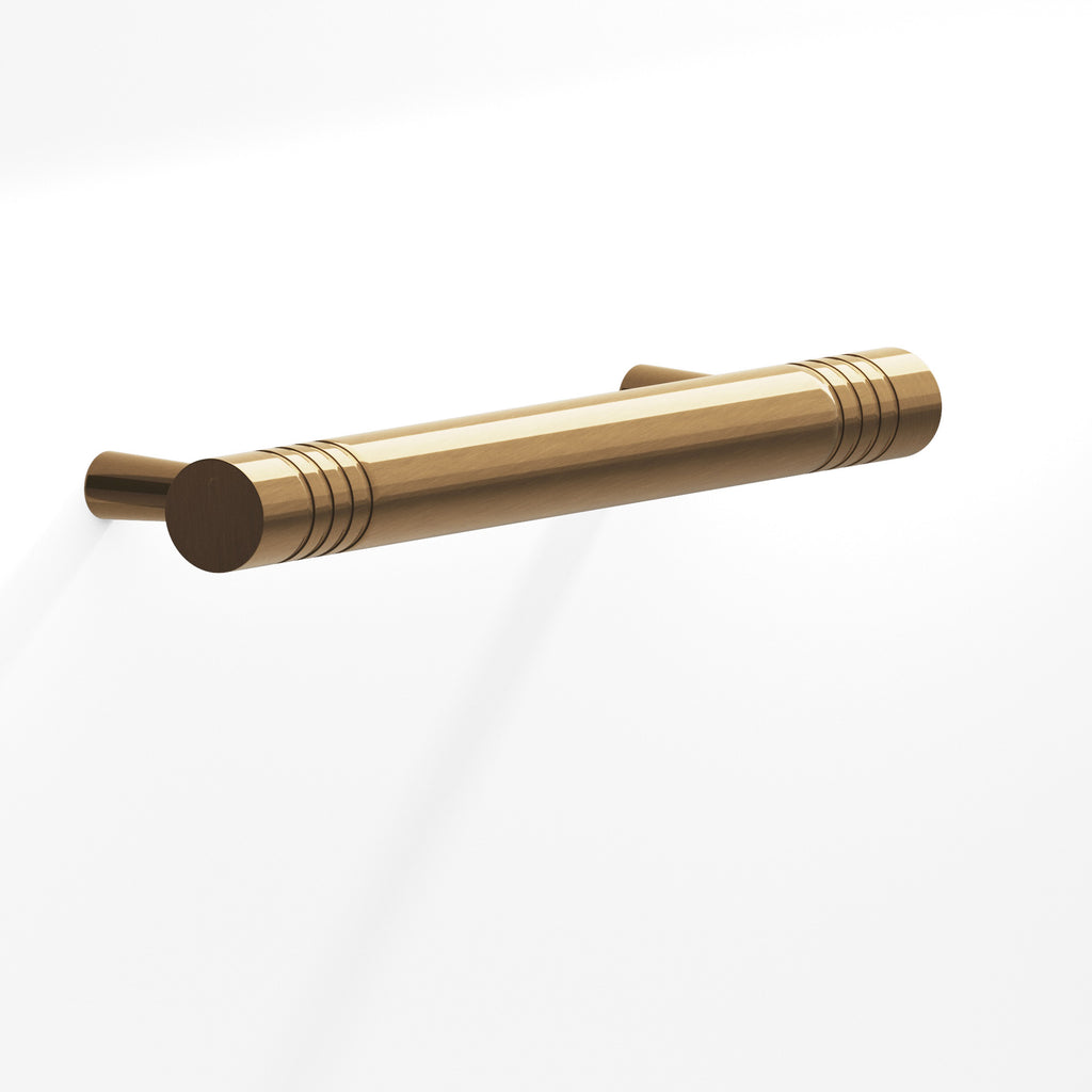 Colonial Bronze Series 304 8" Round Grooved Cabinet Pull With Tapered Posts Light Statuary Bronze / 8"