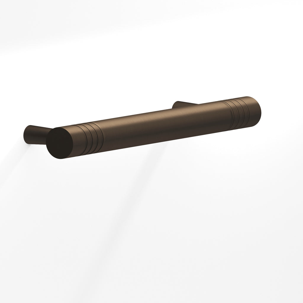 Colonial Bronze Series 304 6" Round Grooved Cabinet Pull With Tapered Posts Heritage Bronze / 6"