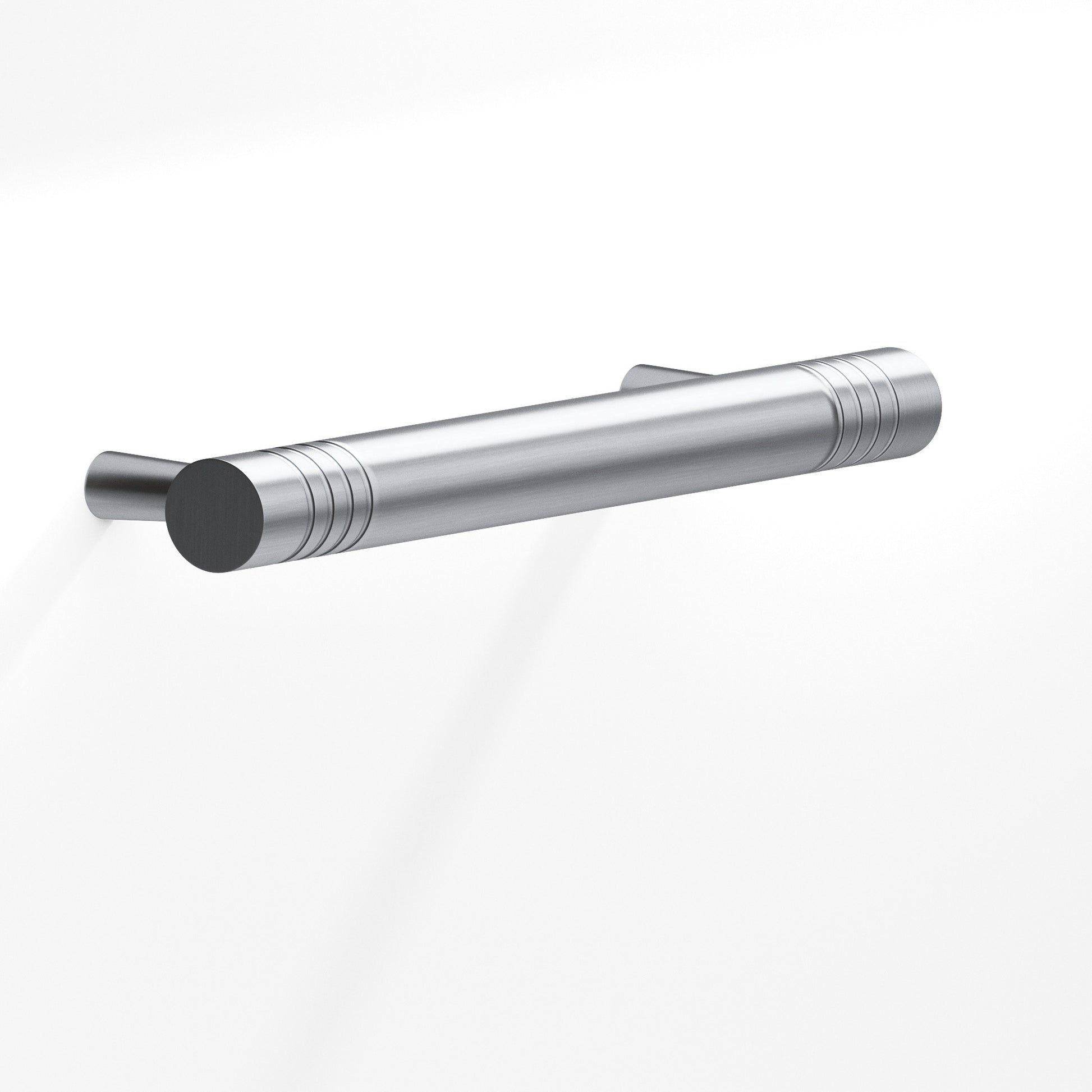 Colonial Bronze Series 304 3" Round Grooved Cabinet Pull With Tapered Posts Satin Chrome / 3"