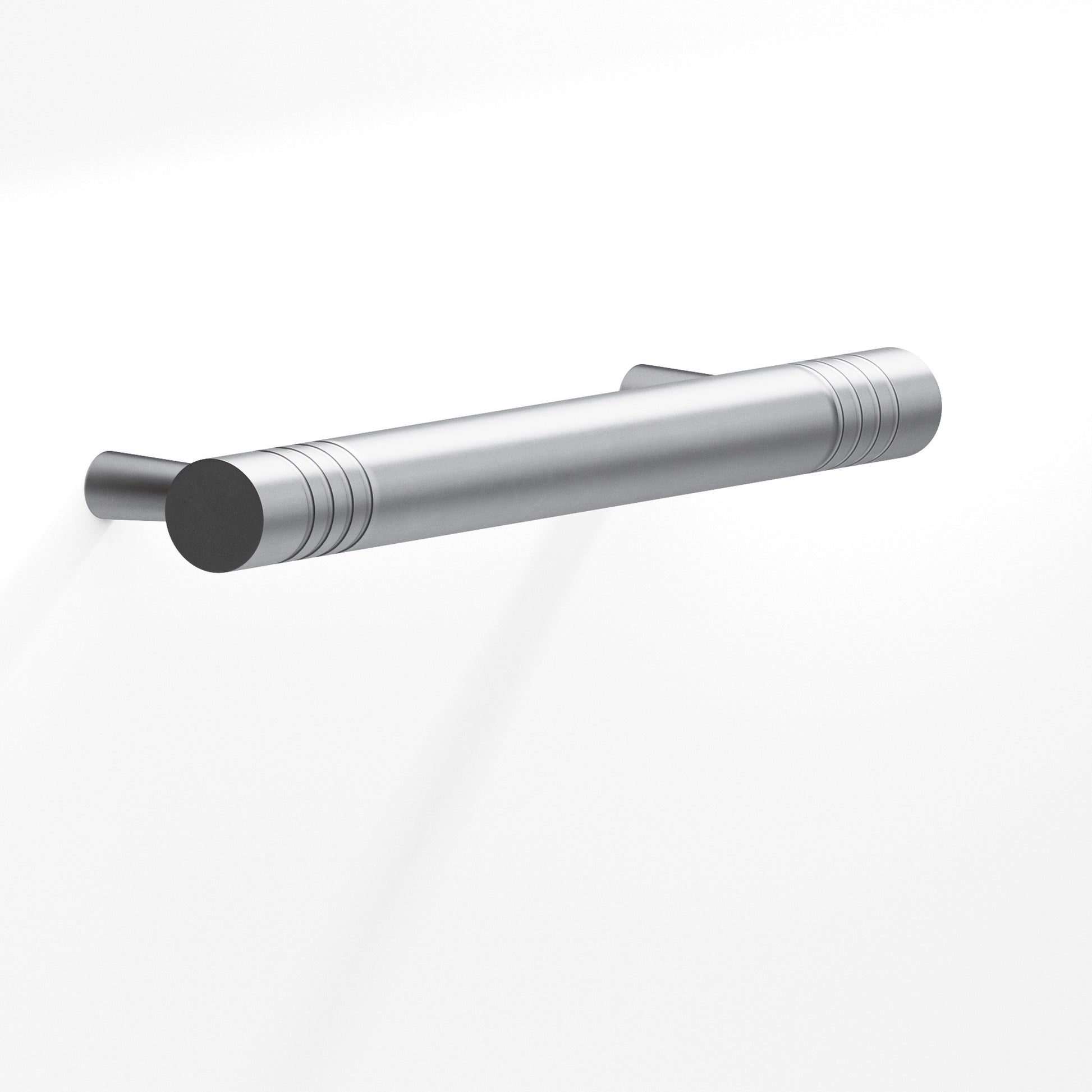 Colonial Bronze Series 304 3" Round Grooved Cabinet Pull With Tapered Posts Matte Satin Chrome / 3"