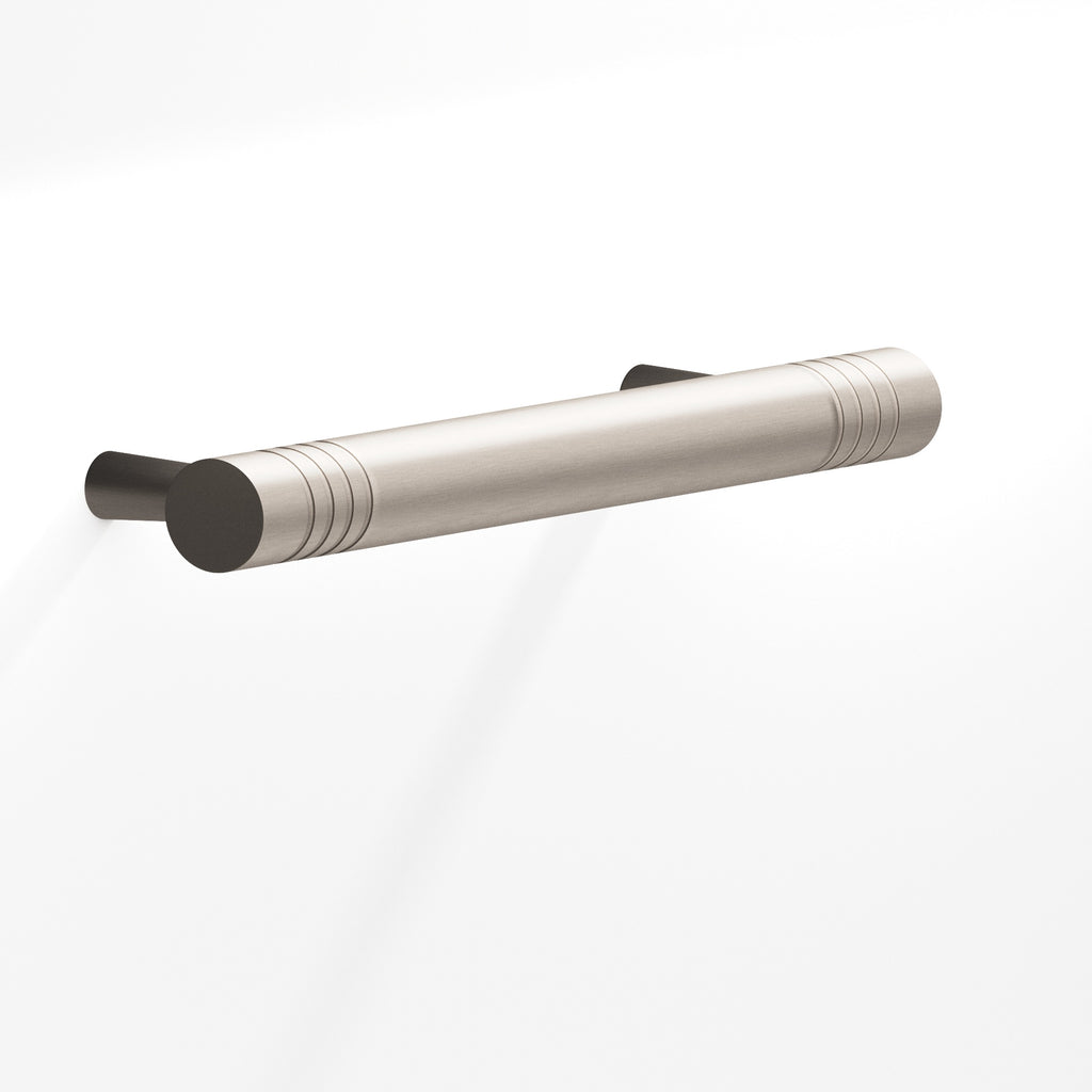 Colonial Bronze Series 304 6" Round Grooved Cabinet Pull With Tapered Posts Matte Satin Nickel / 6"
