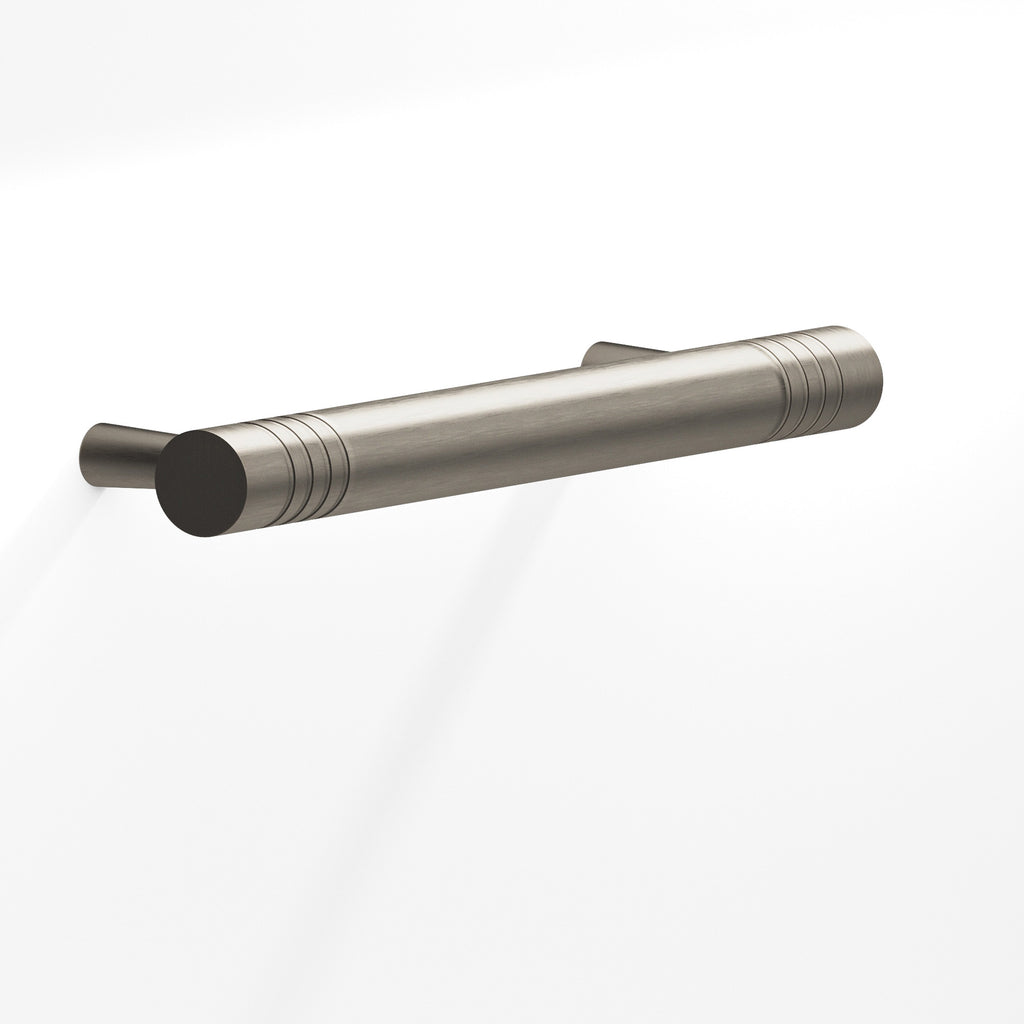 Colonial Bronze Series 304 3.5" Round Grooved Cabinet Pull With Tapered Posts Matte Pewter / 3.5"
