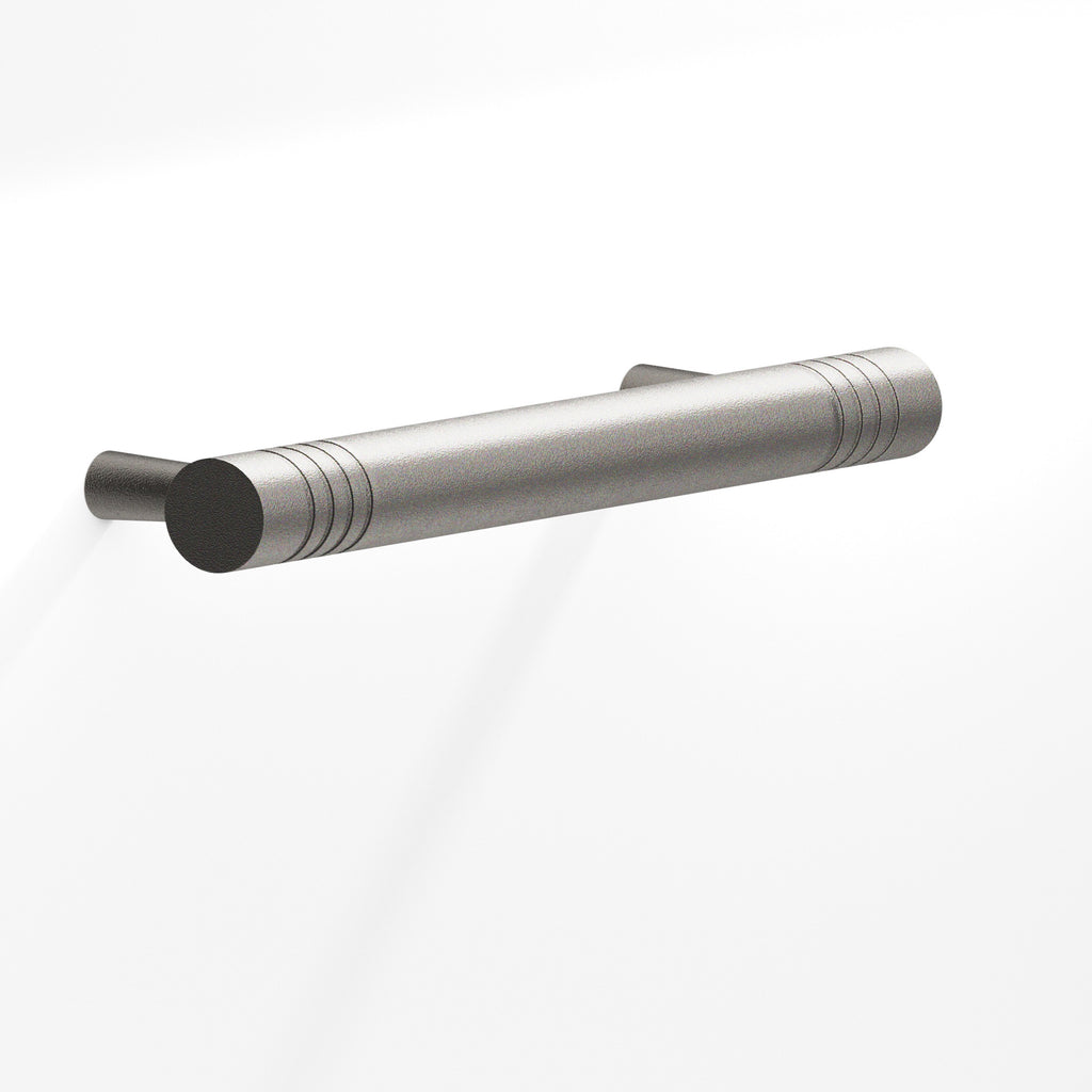 Colonial Bronze Series 304 6" Round Grooved Cabinet Pull With Tapered Posts Frost Nickel™ / 6"