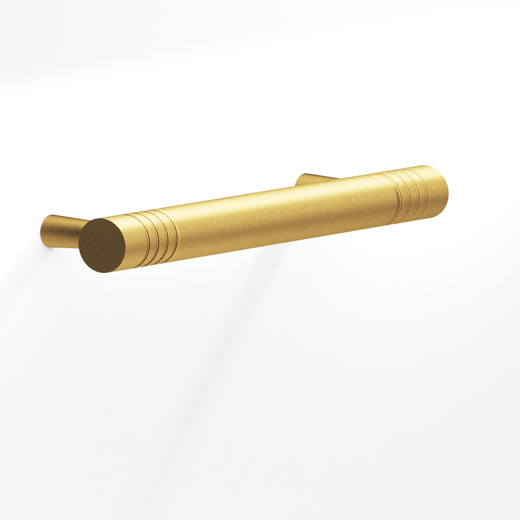 Colonial Bronze Series 304 3.5" Round Grooved Cabinet Pull With Tapered Posts Frost Brass™ / 3.5"