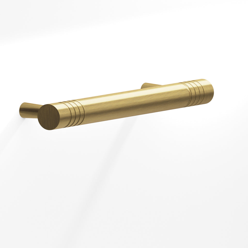 Colonial Bronze Series 304 8" Round Grooved Cabinet Pull With Tapered Posts Antique Brass / 8"