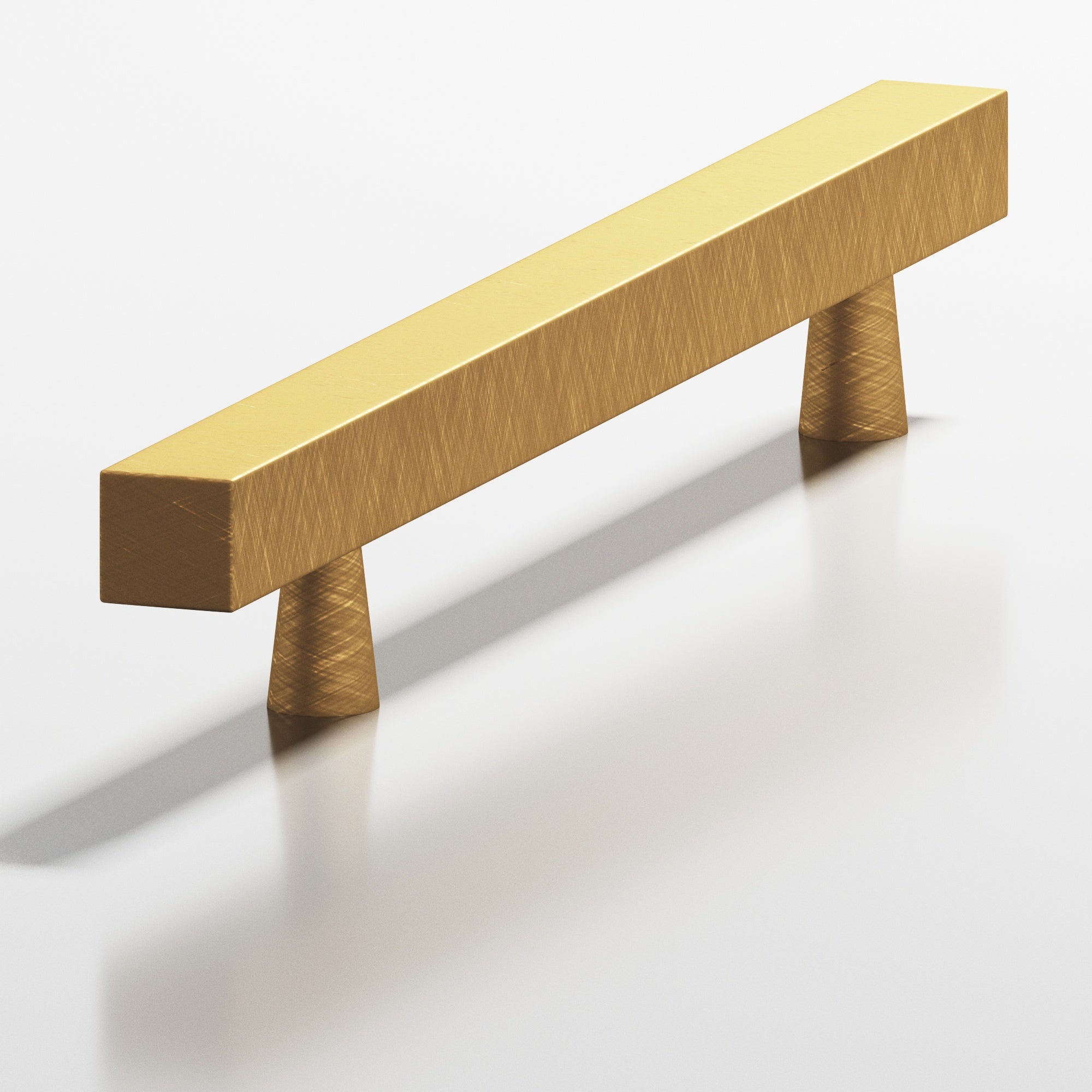 Colonial Bronze Series 306 3" Square Cabinet Pull With Tapered Posts Weathered Brass / 3"