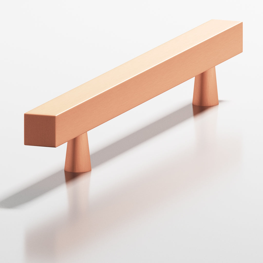 Colonial Bronze Series 306 4" Square Cabinet Pull With Tapered Posts Matte Satin Copper / 4"