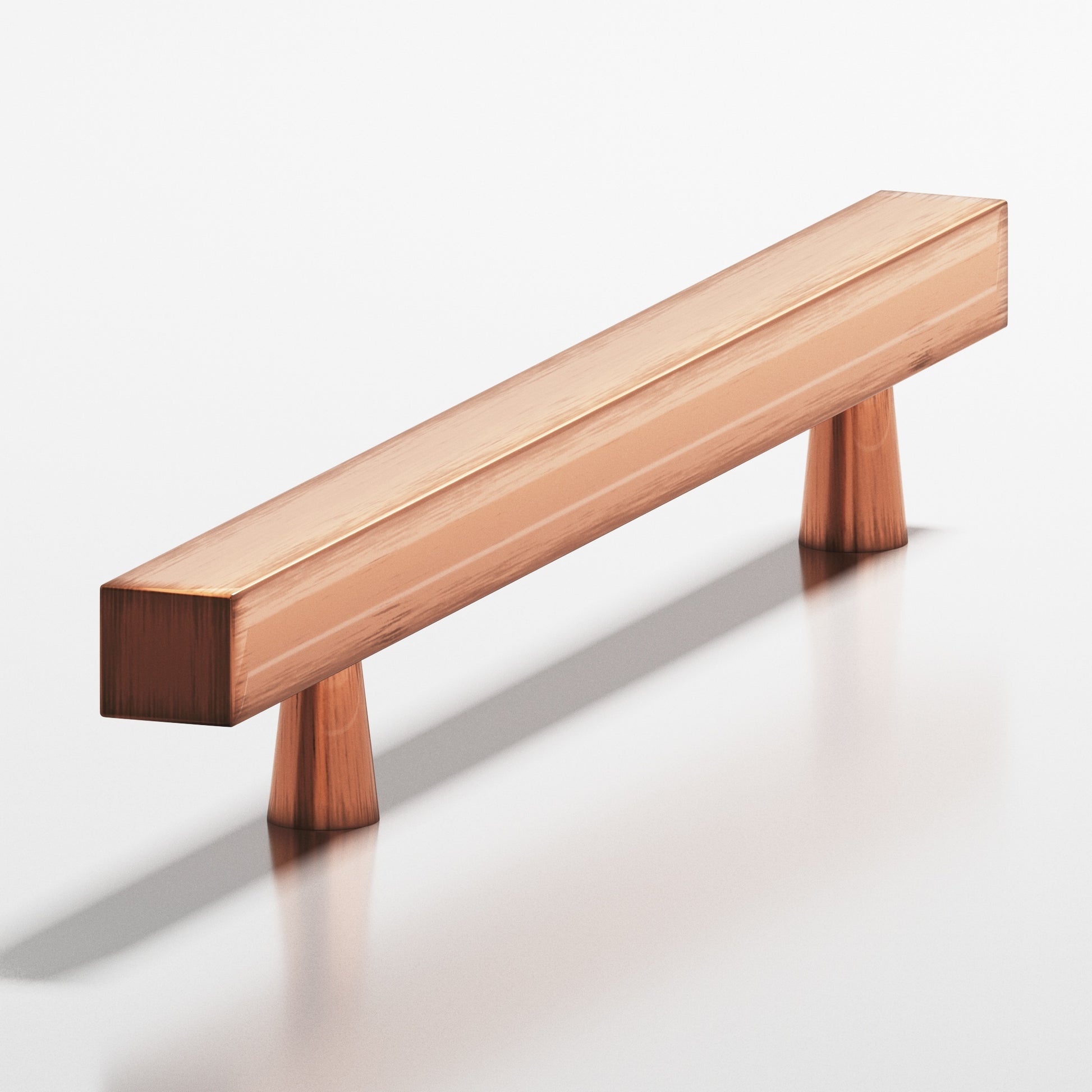 Colonial Bronze Series 306 8" Square Cabinet Pull With Tapered Posts Antique Copper / 8"