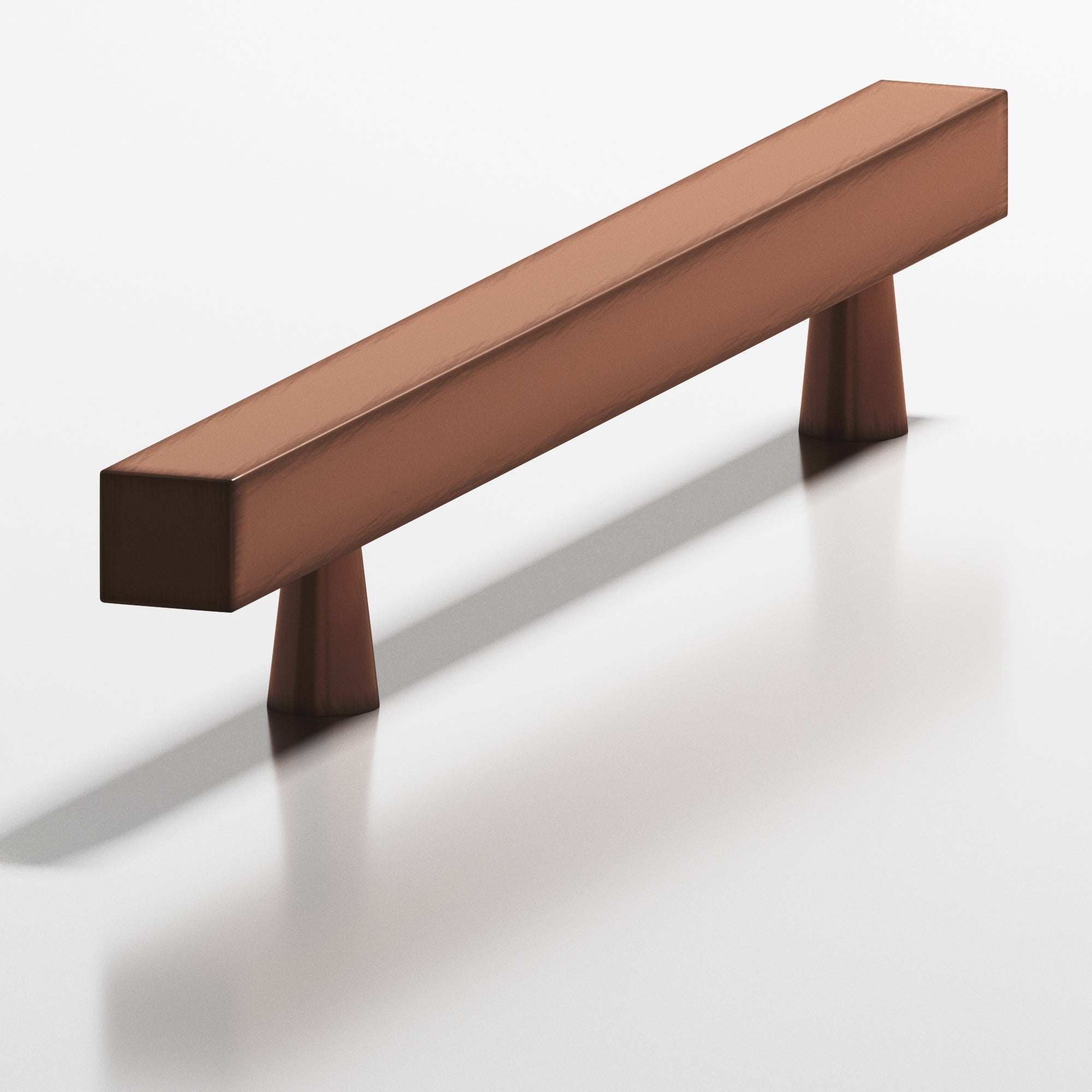 Colonial Bronze Series 306 8" Square Cabinet Pull With Tapered Posts Matte Antique Copper / 8"