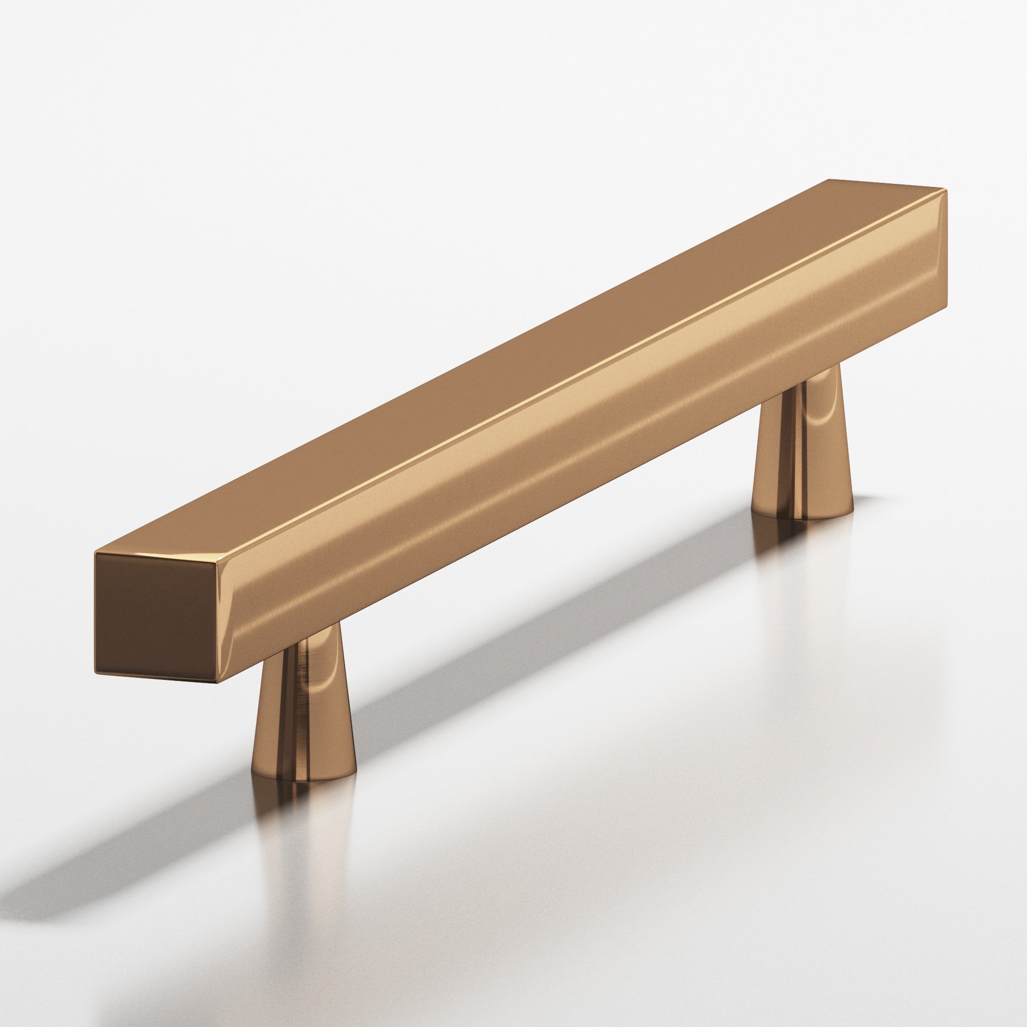 Colonial Bronze Series 306 3" Square Cabinet Pull With Tapered Posts Polished Bronze / 3"