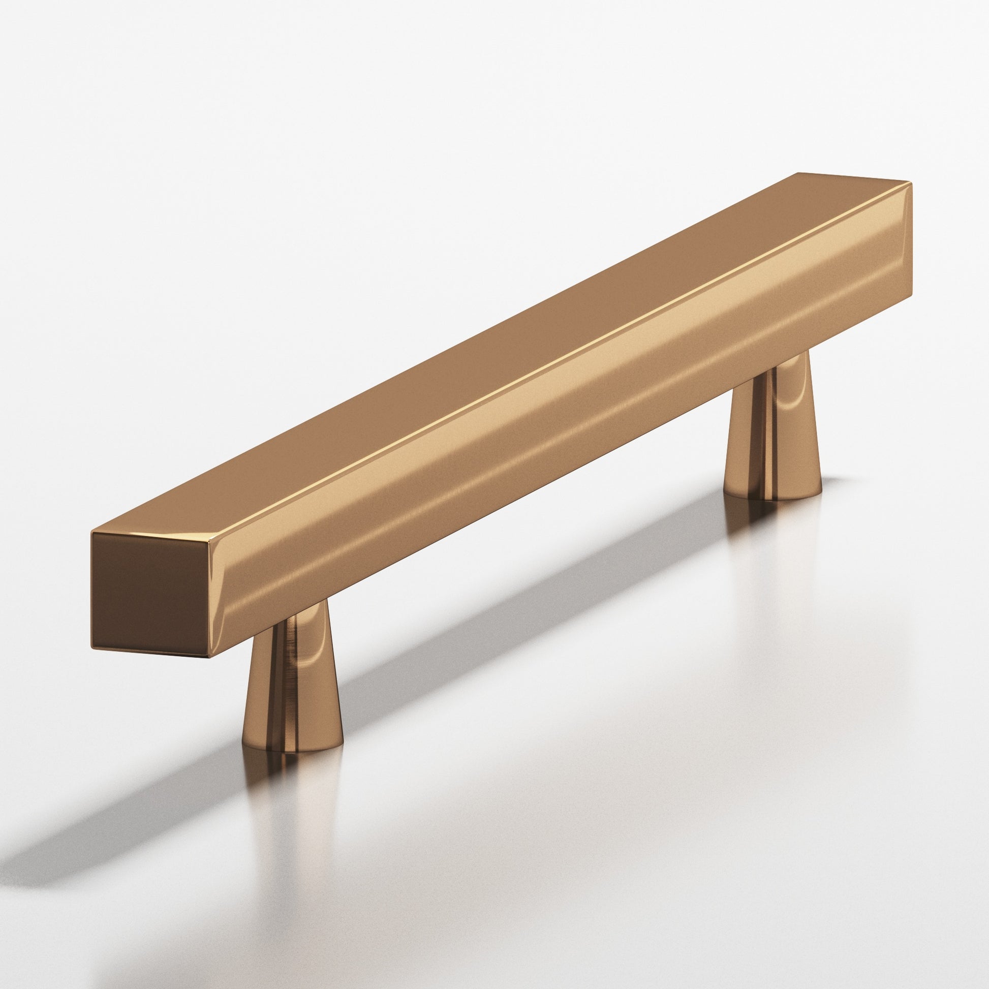 Colonial Bronze Series 306 3.5" Square Cabinet Pull With Tapered Posts Polished Bronze / 3.5"