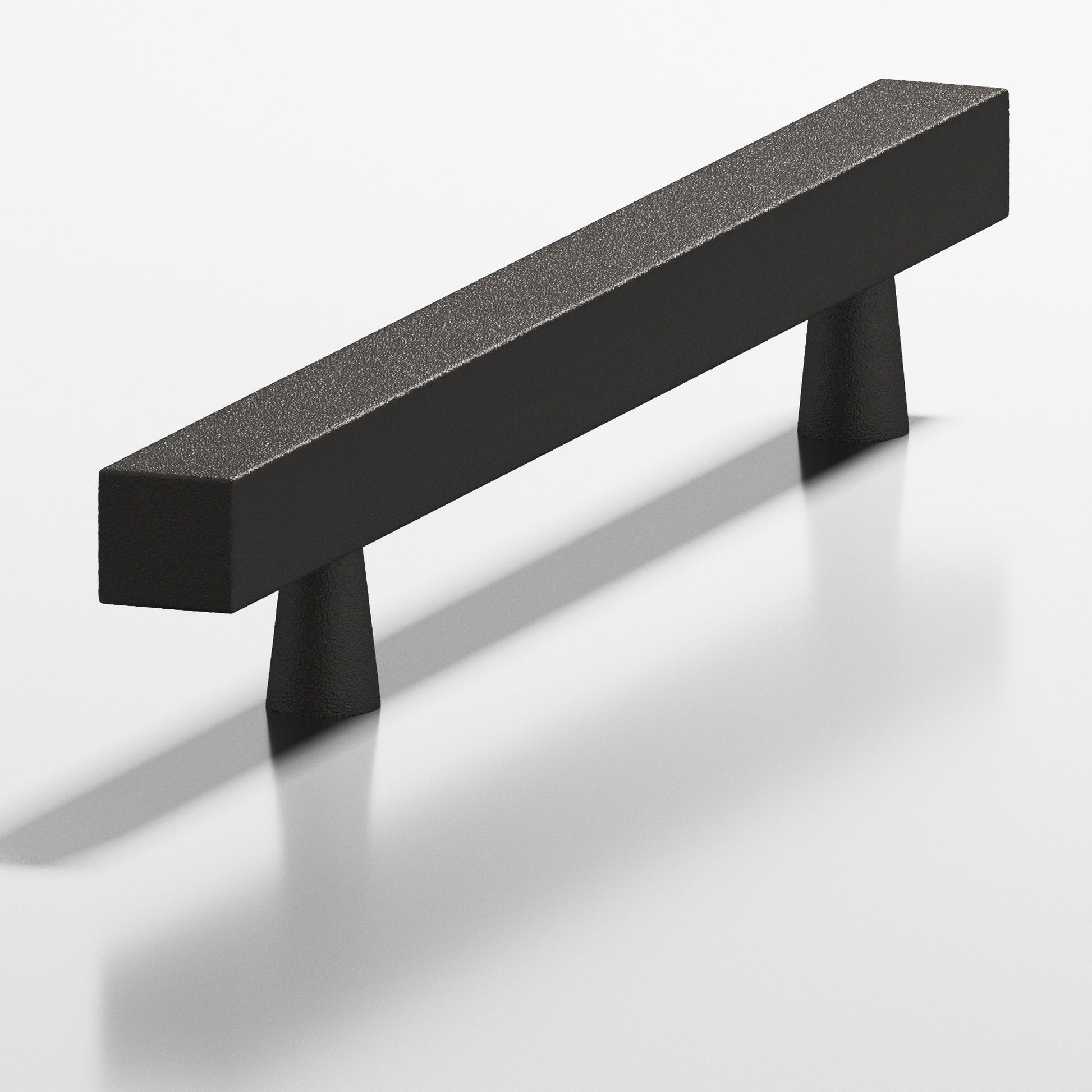 Colonial Bronze Series 306 8" Square Cabinet Pull With Tapered Posts Frost Black™ / 8"