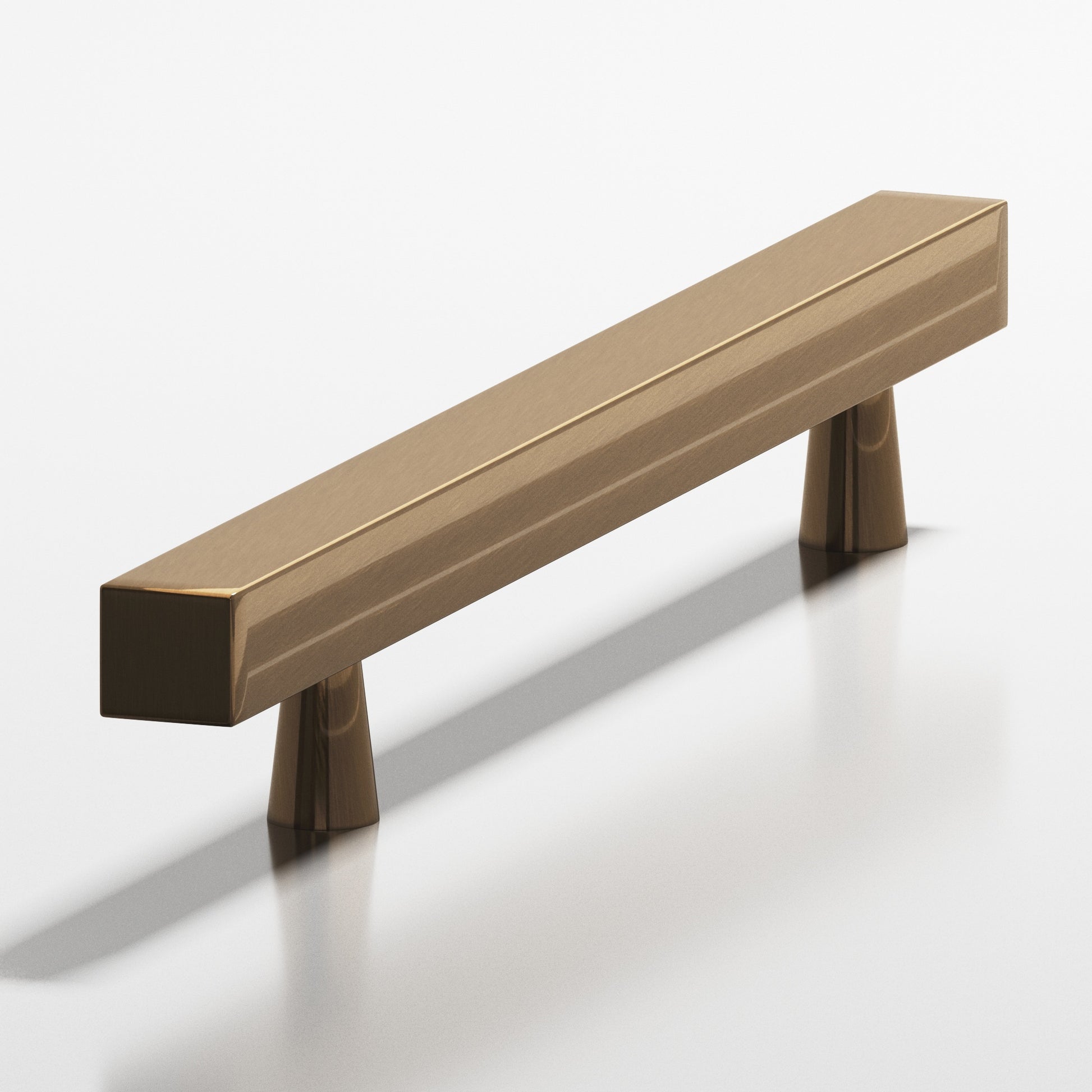 Colonial Bronze Series 306 6" Square Cabinet Pull With Tapered Posts Light Statuary Bronze / 6"