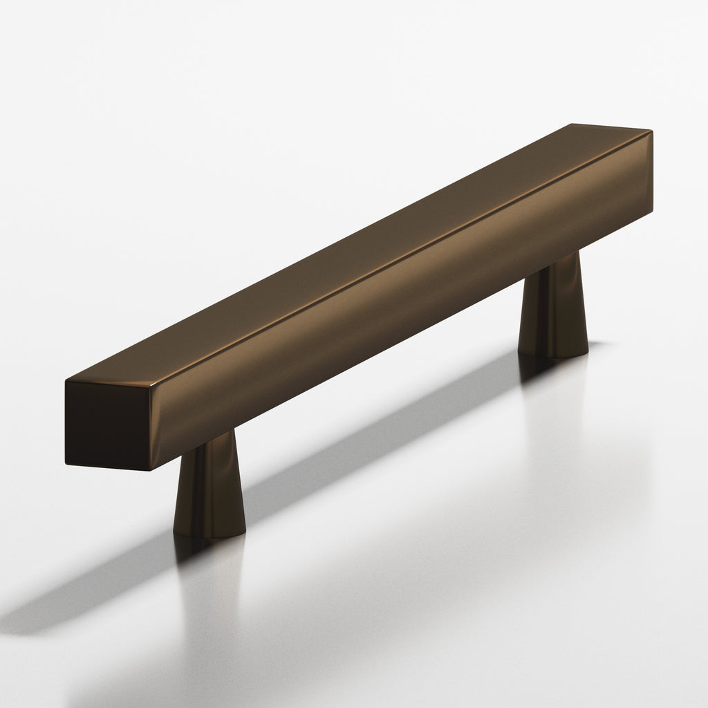 Colonial Bronze Series 306 4" Square Cabinet Pull With Tapered Posts Oil Rubbed Bronze / 4"